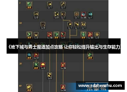 《地下城与勇士魔道加点攻略 让你轻松提升输出与生存能力》
