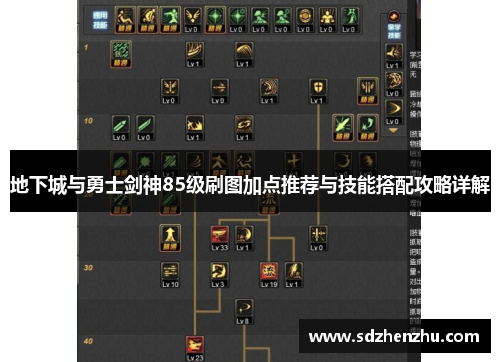 地下城与勇士剑神85级刷图加点推荐与技能搭配攻略详解